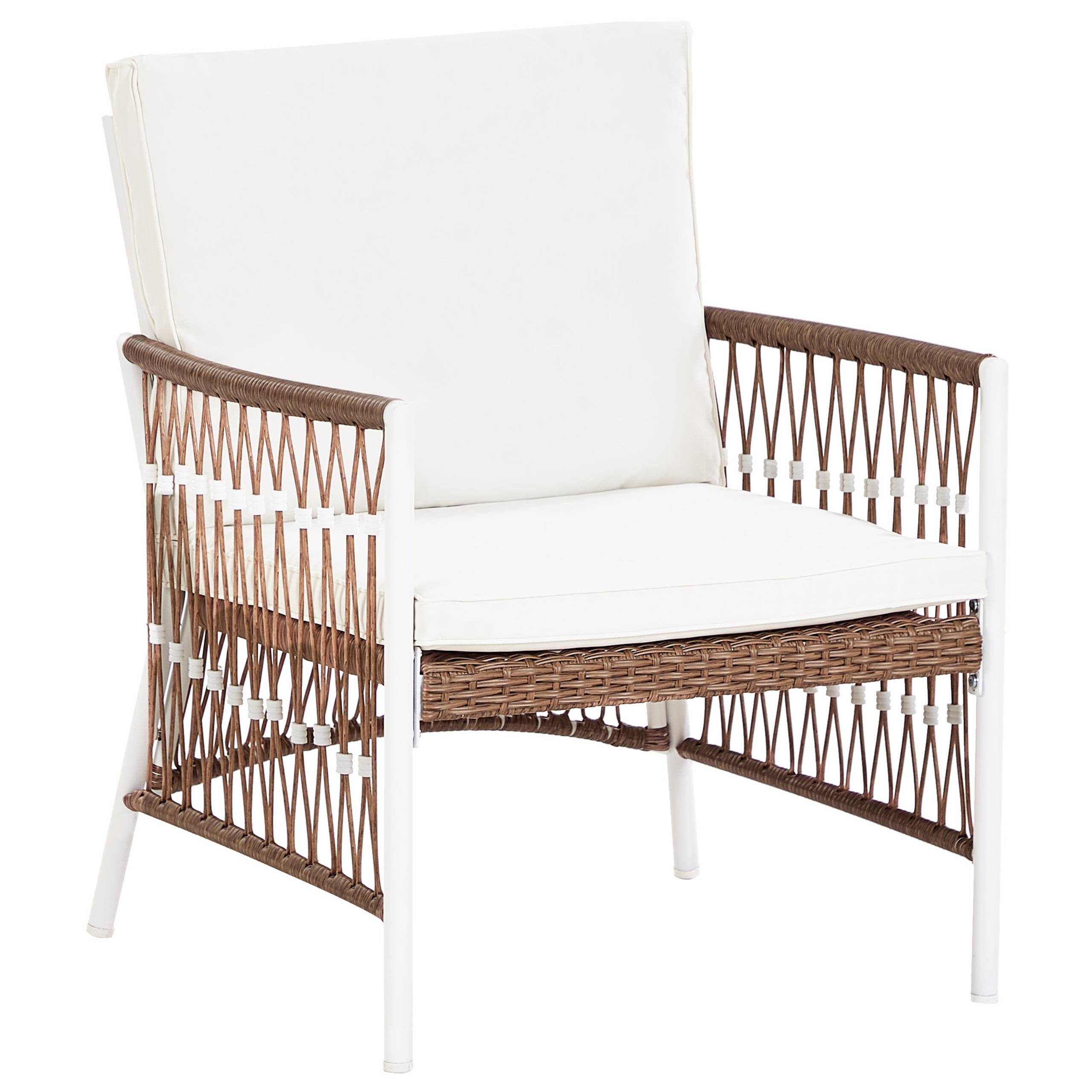 Beliani - Set de bistrot, 2 Personnes Aluminium Blanc LEVICO - Beliani - Imagen 4