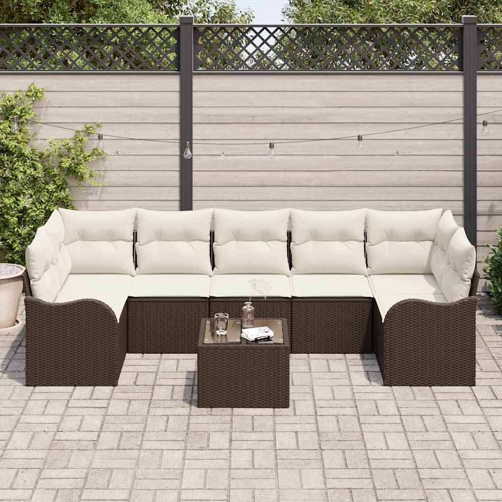 ComfortXL - Ensemble Canapé Modulable 8 Éléments Résine Tressée Marron Coins et Centre Patio – ComfortXL Outdoor Living - Image 3