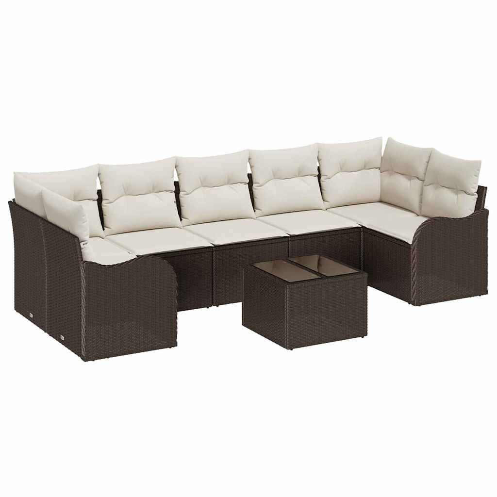ComfortXL - Ensemble Canapé Modulable 8 Éléments Résine Tressée Marron Coins et Centre Patio – ComfortXL Outdoor Living - Image 2