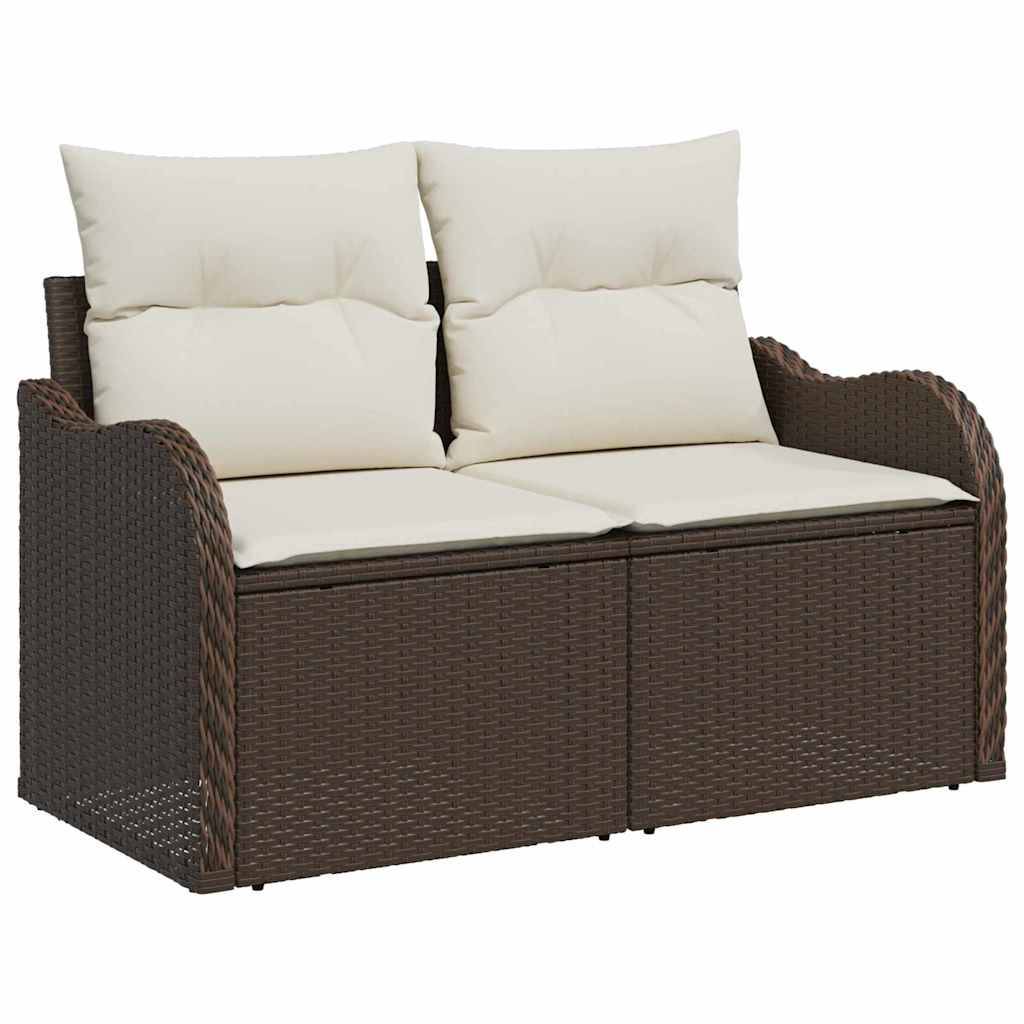 ComfortXL - Ensemble Canapé Modulable 8 Éléments Résine Tressée Marron Coins et Centre Patio – ComfortXL Outdoor Living - Image 4
