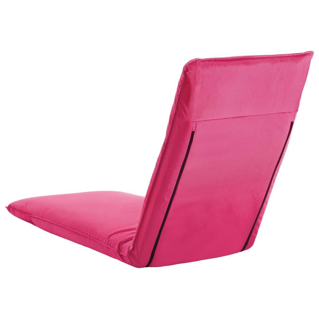 Helloshop26 - Transat chaise longue bain de soleil lit de jardin terrasse meuble d'extérieur pliable tissu oxford rose - Imagen 4