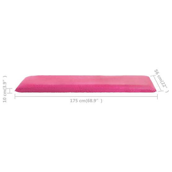 Helloshop26 - Transat chaise longue bain de soleil lit de jardin terrasse meuble d'extérieur pliable tissu oxford rose - Imagen 8