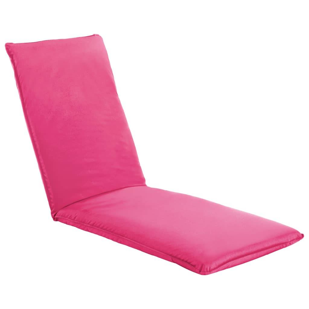 Helloshop26 - Transat chaise longue bain de soleil lit de jardin terrasse meuble d'extérieur pliable tissu oxford rose - Imagen 1