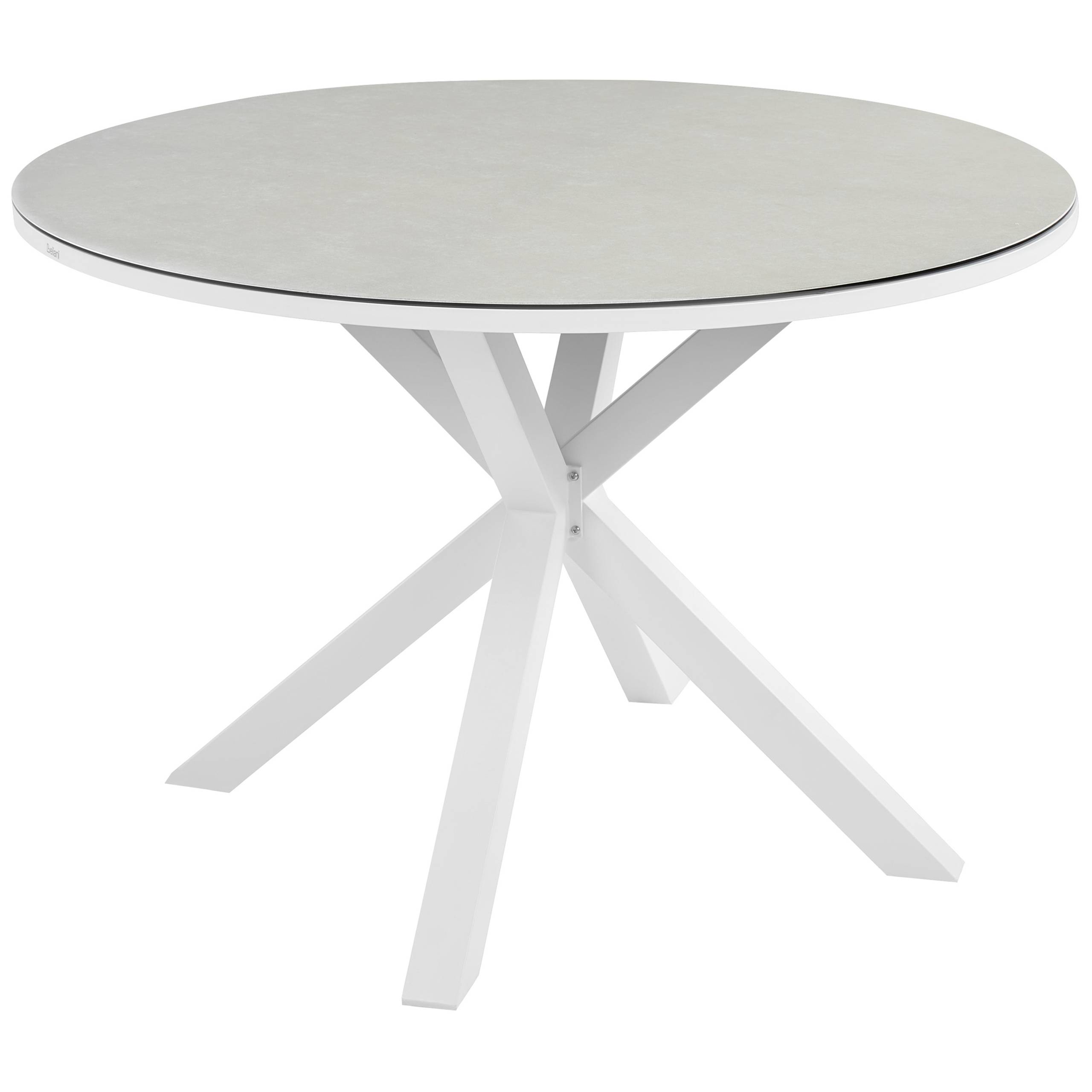 Beliani - Set de salle à manger, 4 Personnes Aluminium Gris/beige MALETTO/GROSSETO - Beliani - Imagen 5