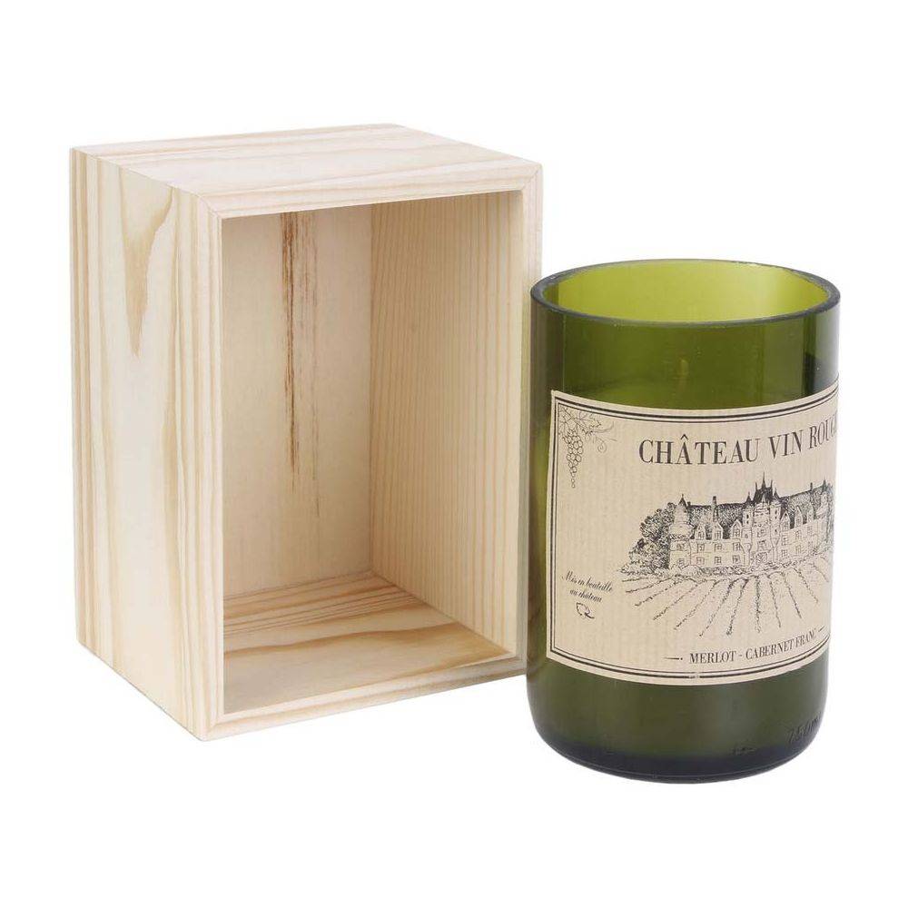 The Home Deco Factory - Bougie senteur bois de Santal en coffret oenologie Château vin rouge - Imagen 3