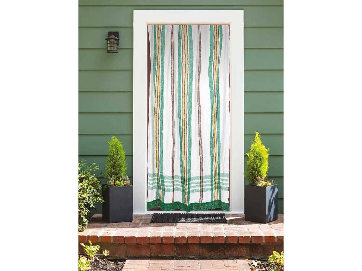 Morel - Rideau de porte moustiquaire en toile multicolore Vert 140 x 225 cm - Morel - Imagen 1