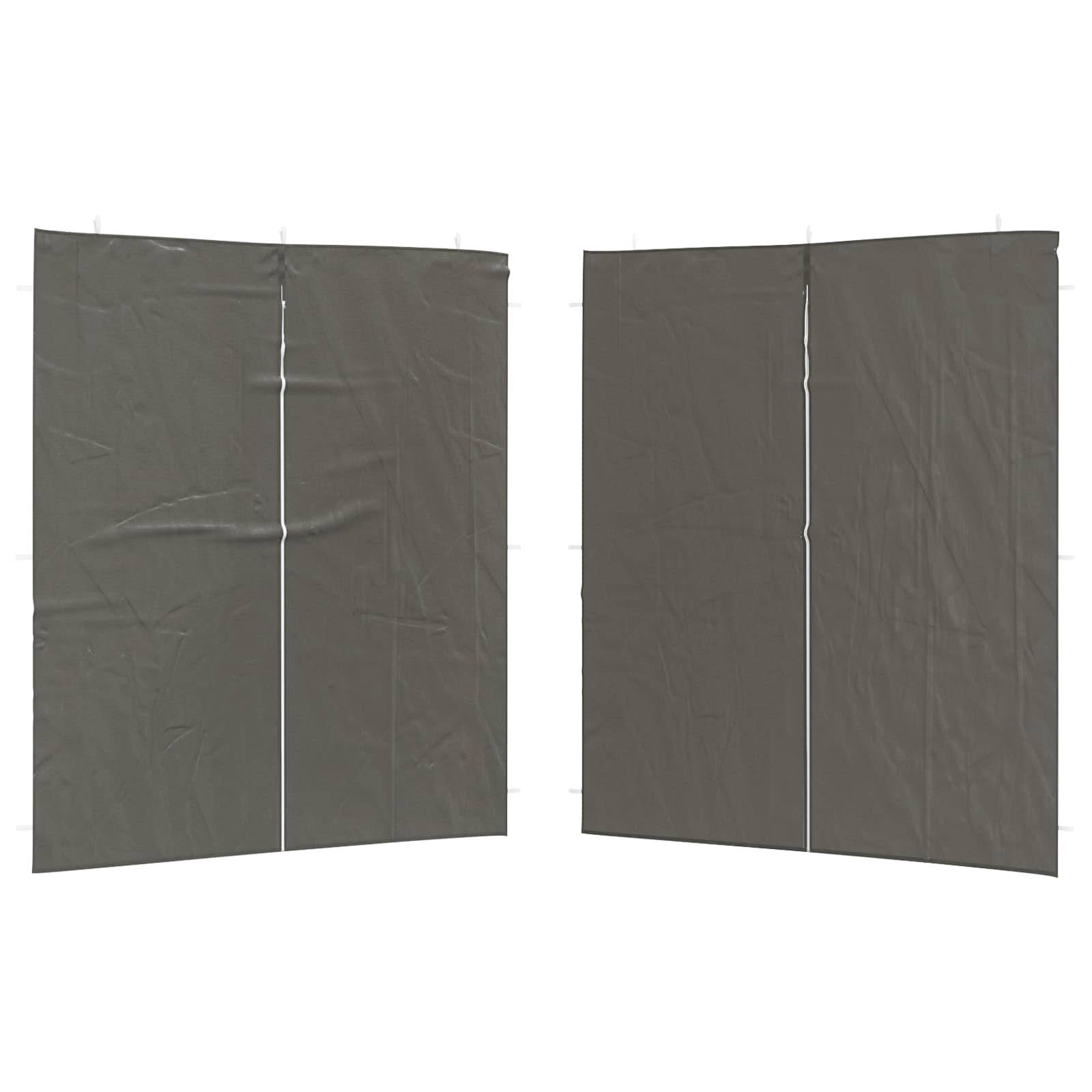 Murs de tente de fête 2 pcs PE et acier anthracite 200 x 195 cm - PANGIVO - Image 2