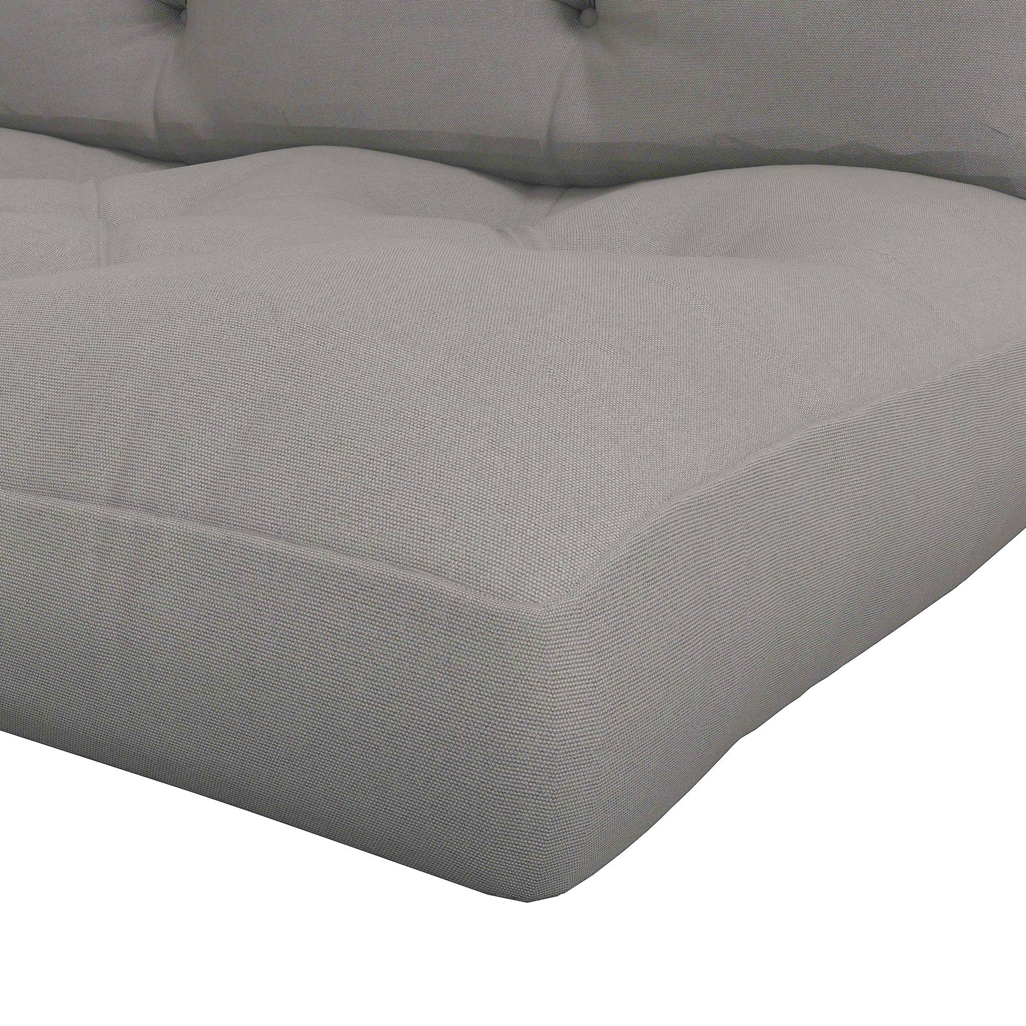 ComfortXL - Coussin palette polyester 120 x 80 cm gris clair intérieur extérieur assise épaisse avec dossier capitonné - Image 9