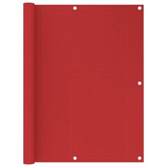 Helloshop26 - Écran de balcon brise pare vue protection confidentialité 120 x 300 cm PEHD rouge - Imagen 1