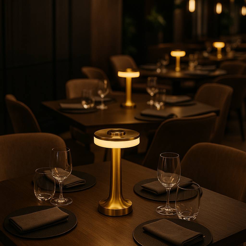 Lumisky - 2 Lampes de table doré CHICGLOW H21cm - Imagen 3