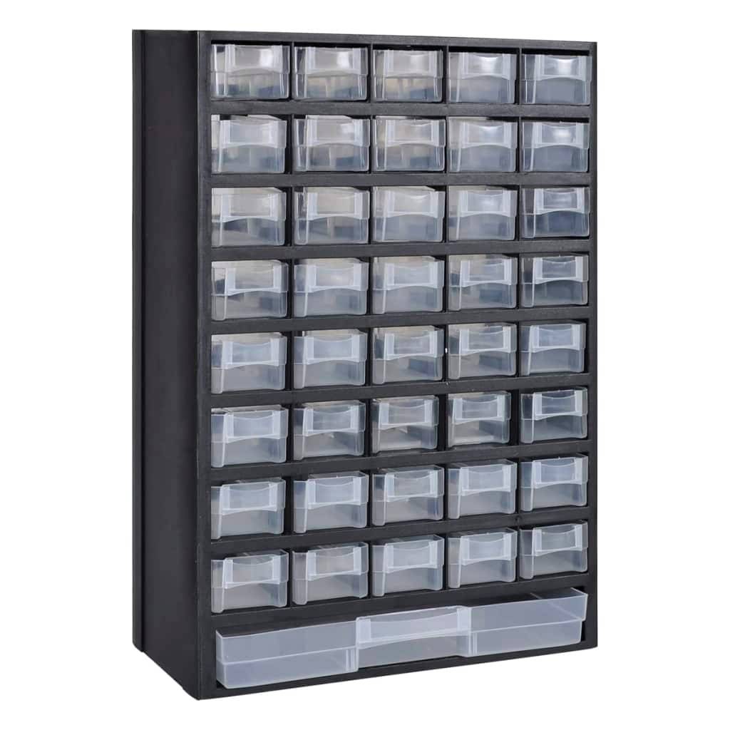Helloshop26 - Lot de 2 boîtes à outils de rangement 41 tiroirs plastique étagère armoire - Imagen 3