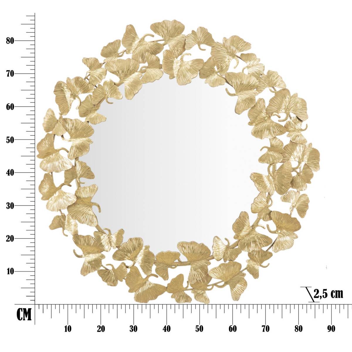 Miroir rond en métal Fogle 87 x 2.5 cm - Imagen 7