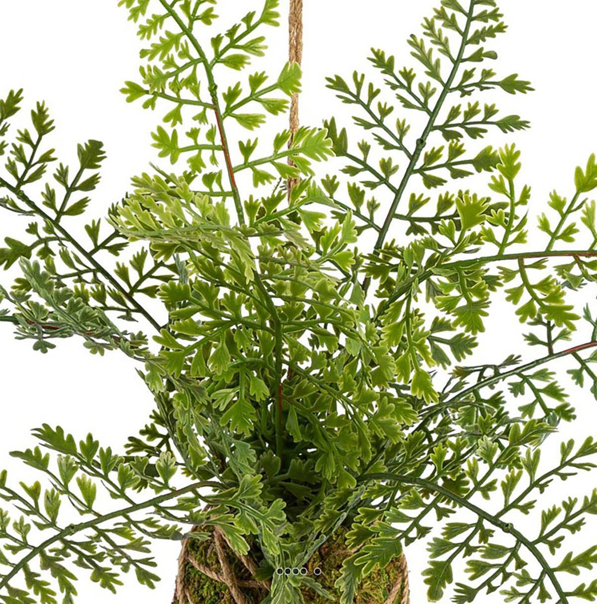Artificielles - Kokedama artificiel adiantum plante suspendue H 26 cm - Imagen 3