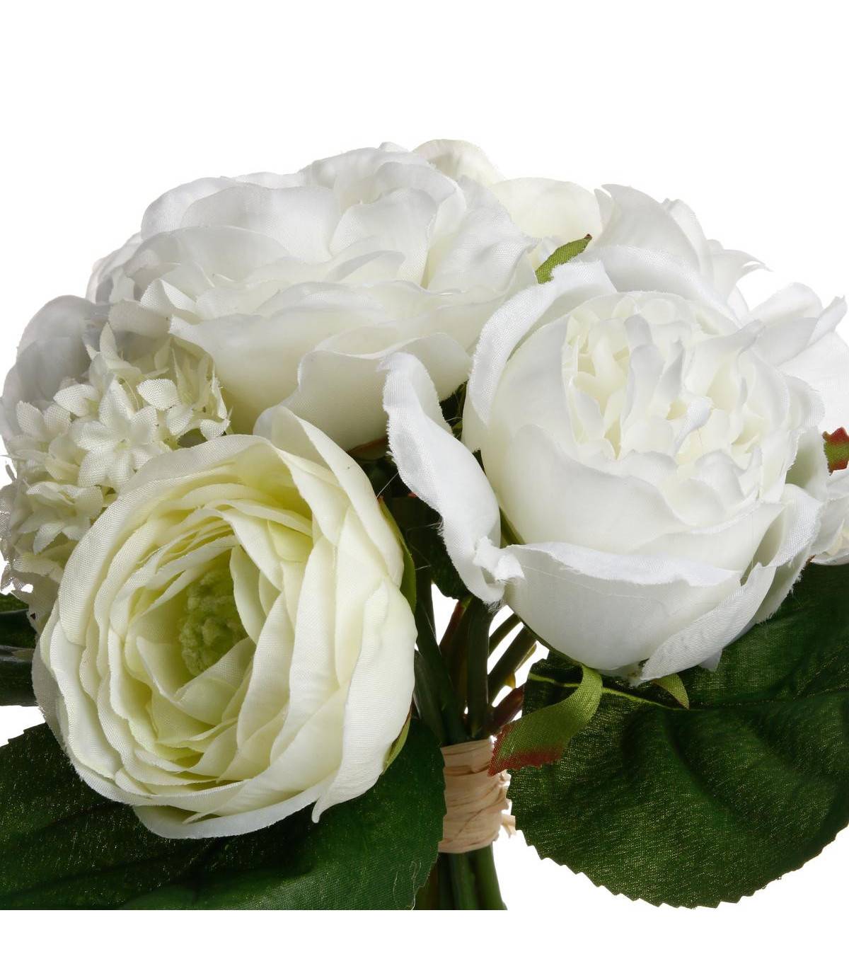 Bouquet composé Fleurs artificielles Blanches D. 28 x H. 30 cm - Imagen 2