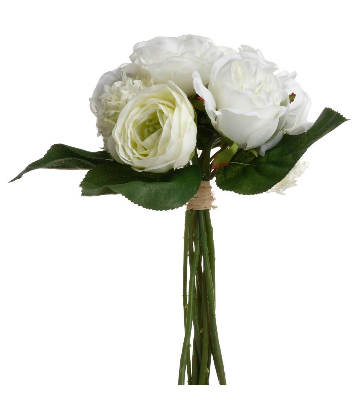 Bouquet composé Fleurs artificielles Blanches D. 28 x H. 30 cm - Imagen 1