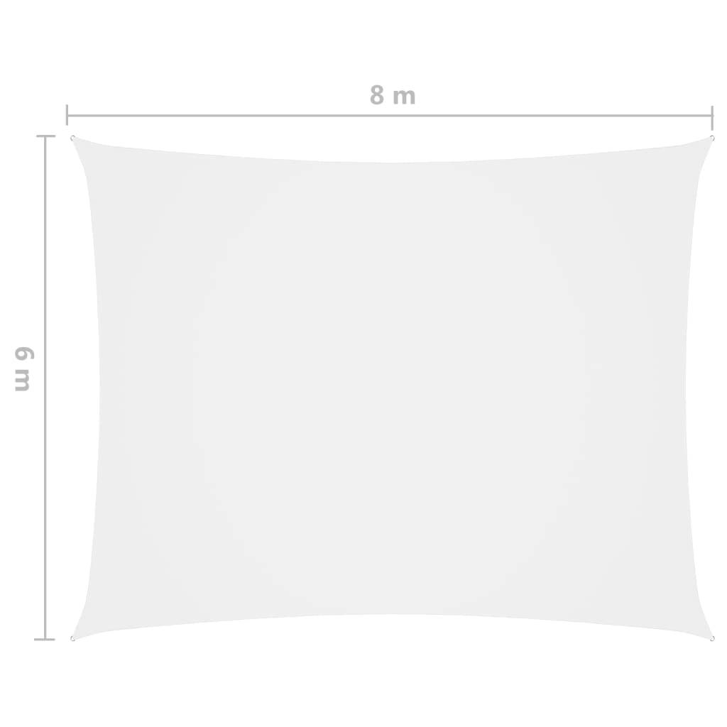Helloshop26 - Voile toile d'ombrage parasol tissu oxford rectangulaire 6 x 8 m blanc - Imagen 5