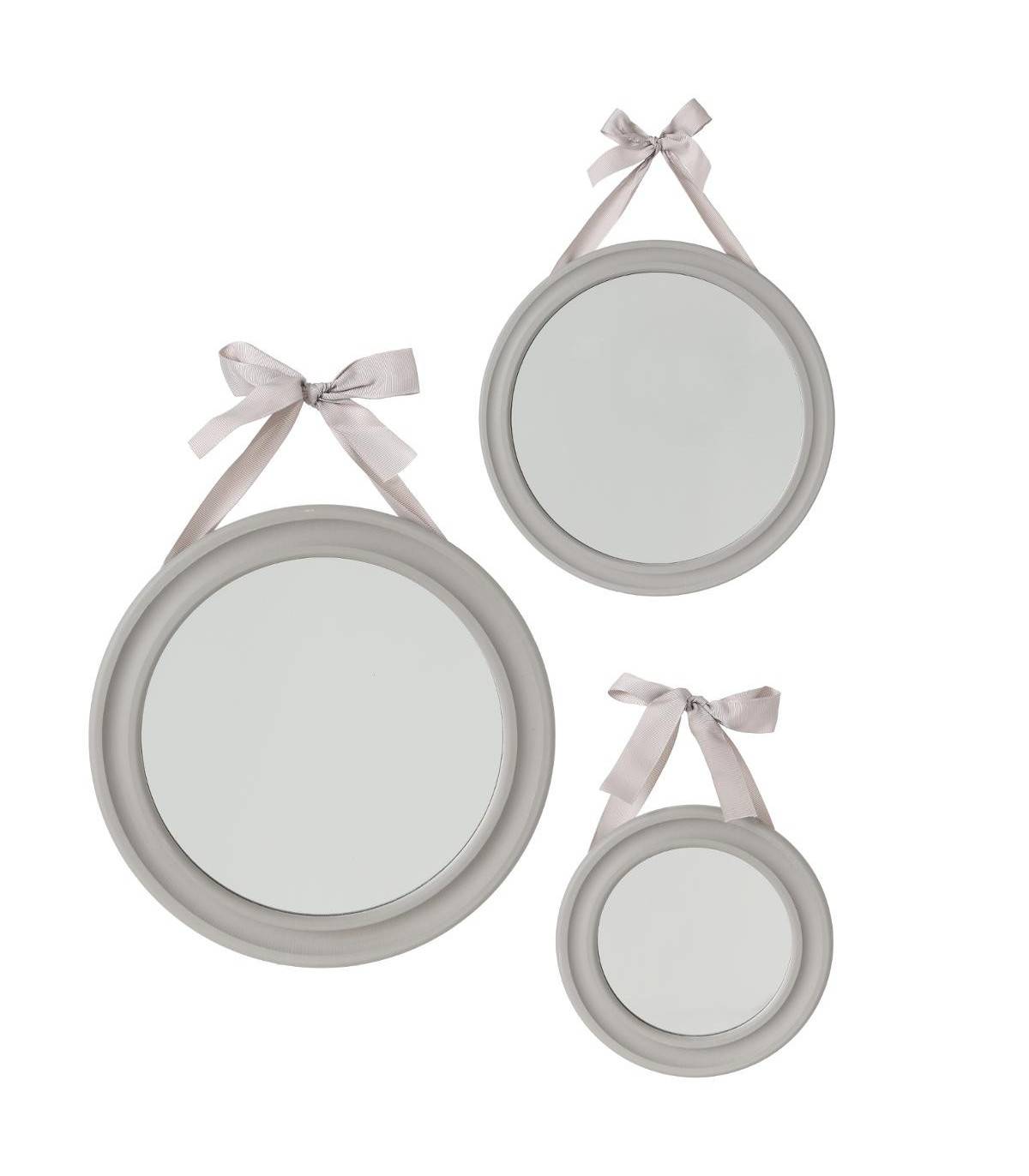 Lot de 3 Miroirs à suspendre en Bois avec Ruban - Imagen 1