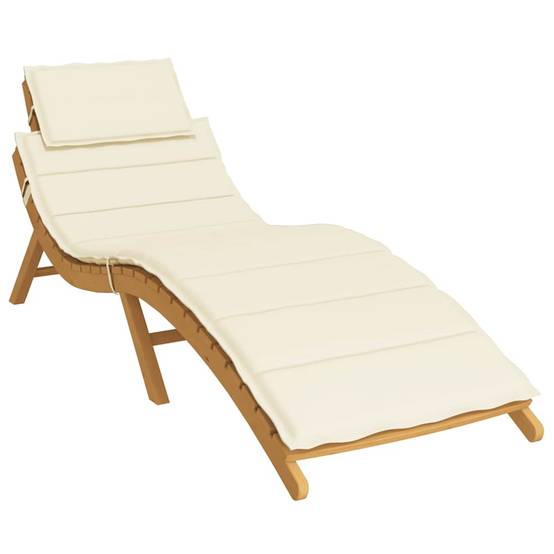 PANGIVO - Coussin de chaise longue tissu oxford crème 186 x 58 x 4 cm - PANGIVO - Image 3