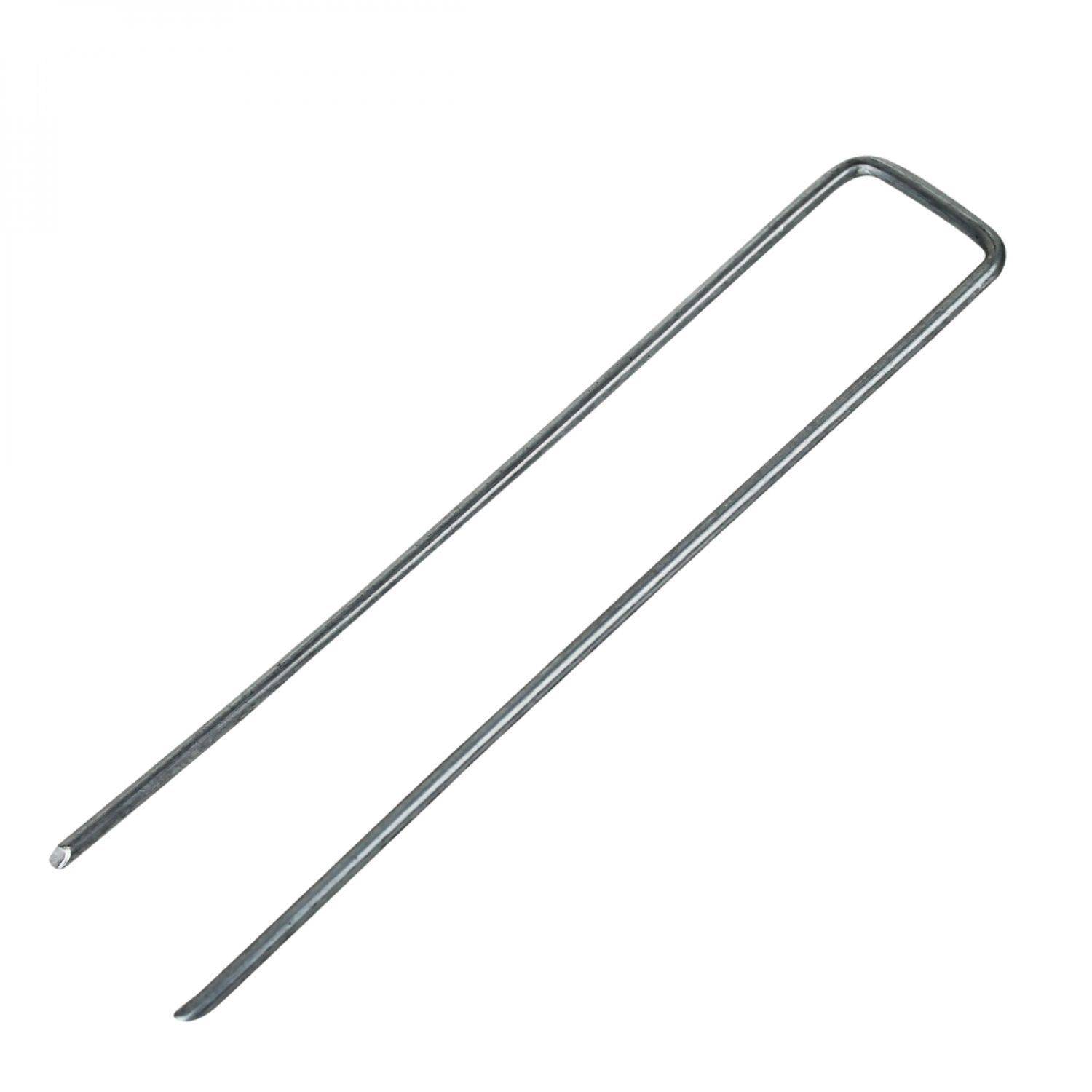 Linxor - Lot de 100 piquets de fixation - 15 cm x 2.5 cm - Diam 2.8 mm - Acier Galvanisé - Gris - Linxor - Imagen 1