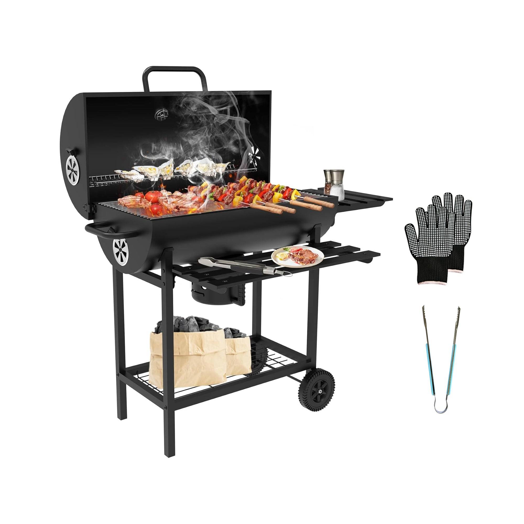 Barbecue Charbon de Bois XXL,Barbecue,avec Grille de Cuisson XXL avec Deux éTagèRes