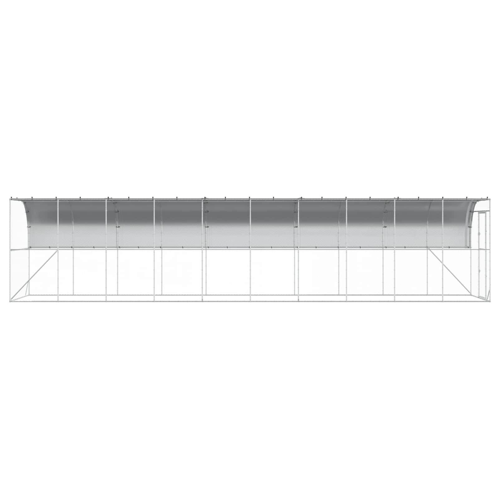 Vidaxl - Poulailler contre le mur Argenté 600 x 150 x 215 cm vidaXL 3434739 - Image 6