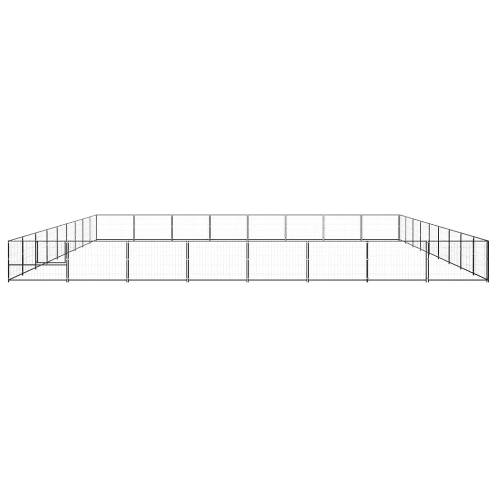 Vidaxl - Chenil Noir 72 m² Acier vidaXL 3082188 - Imagen 5
