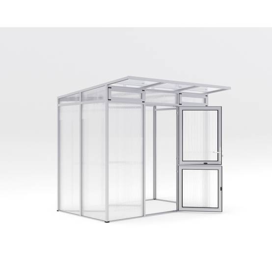 Serre de jardin 3,5m² KGT Santini II - small,aluminium brut - Image 1