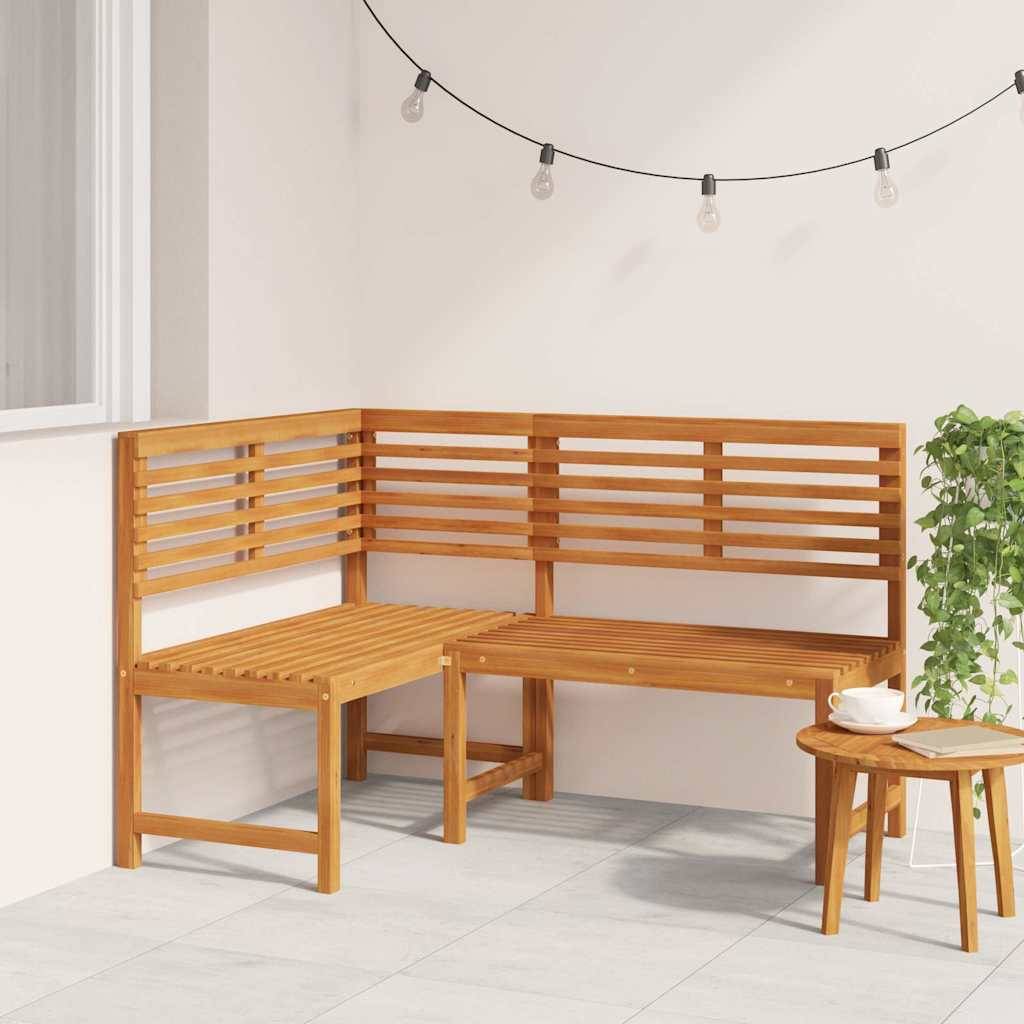 Vidaxl - Banc d'angle de jardin 140 cm Bois solide d'acacia vidaXL 312422 - Imagen 1