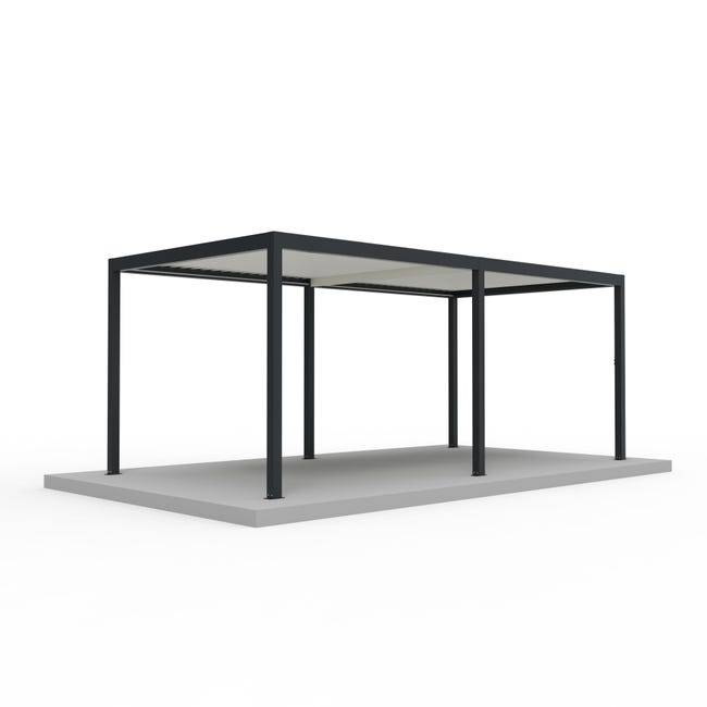 Pergola Bioclimatique Aluminium Autoportante Motorisée Éclairée 6x3 Anthracite SV ORIAL France - Image 7