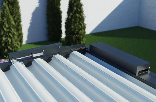 Pergola Bioclimatique Aluminium Autoportante Motorisée Éclairée 6x3 Anthracite SV ORIAL France - Image 10