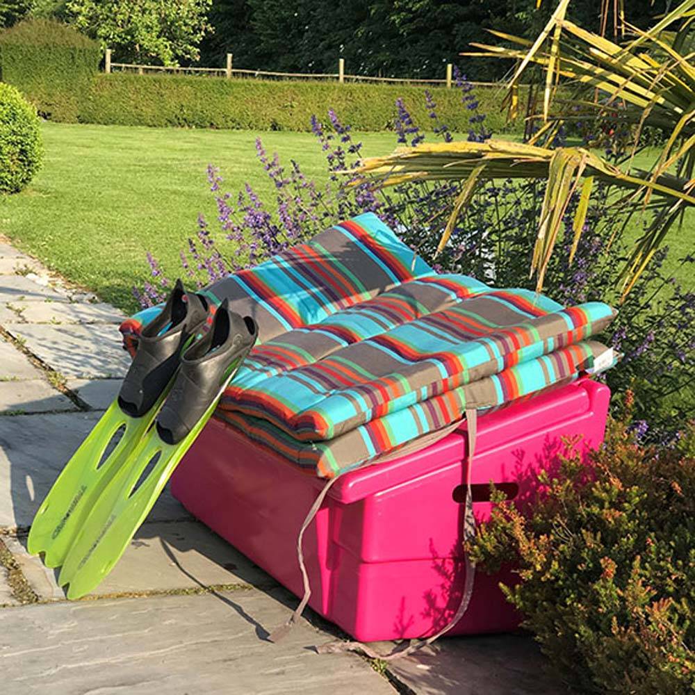 Coffre de jardin 100l avec grenouillères et cadenas- plast'up rotomoulage - Imagen 4