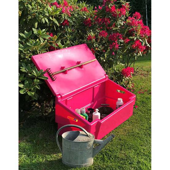 Coffre de jardin 100l avec grenouillères et cadenas- plast'up rotomoulage - Imagen 3