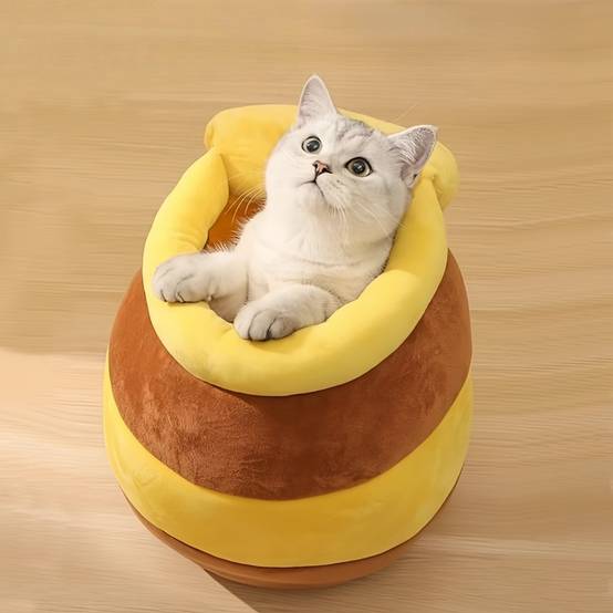 Niche pour chat en forme de ruche - Doudou polaire -- Pour chats et petits chiens - Living123 - Image 7
