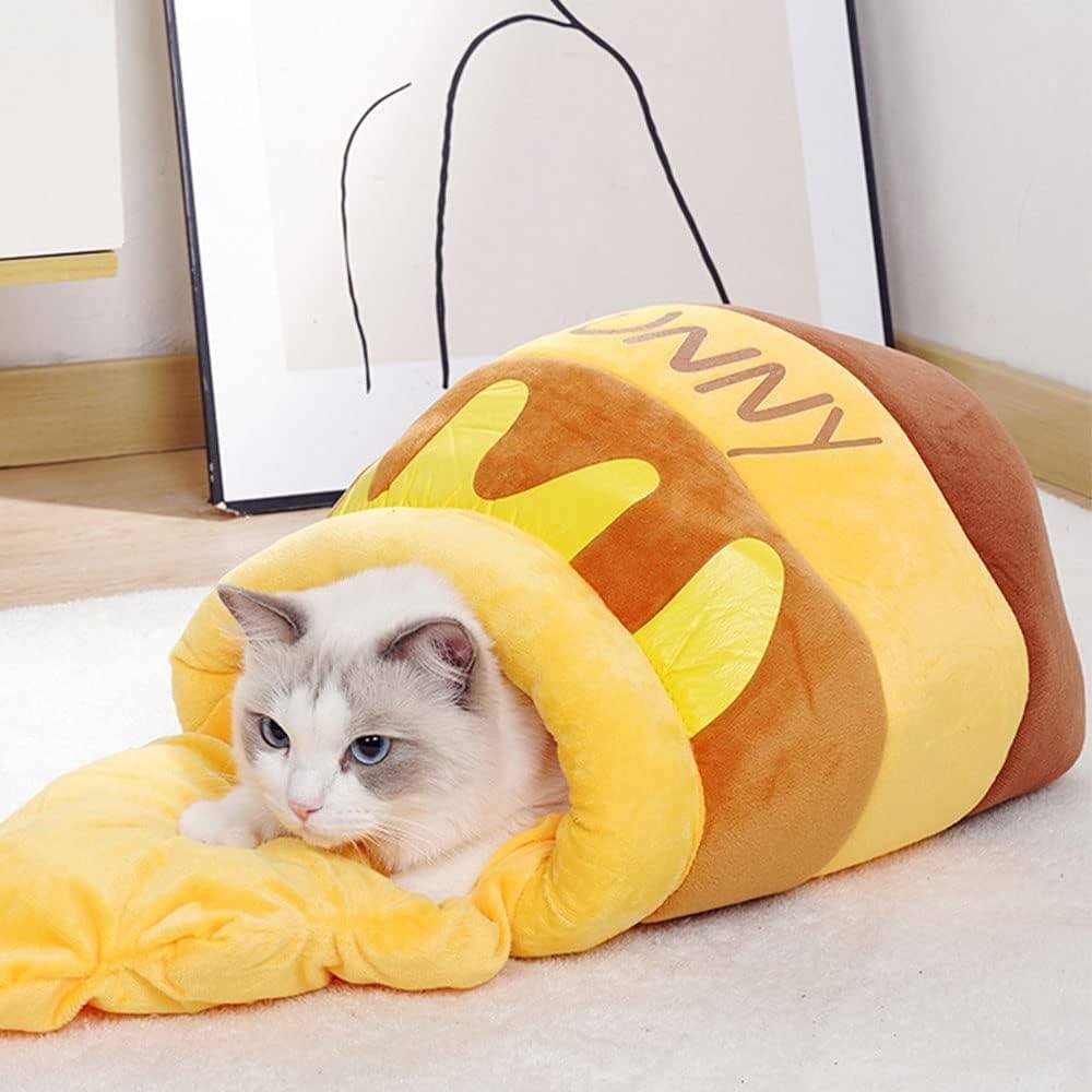 Niche pour chat en forme de ruche - Doudou polaire -- Pour chats et petits chiens - Living123 - Image 6