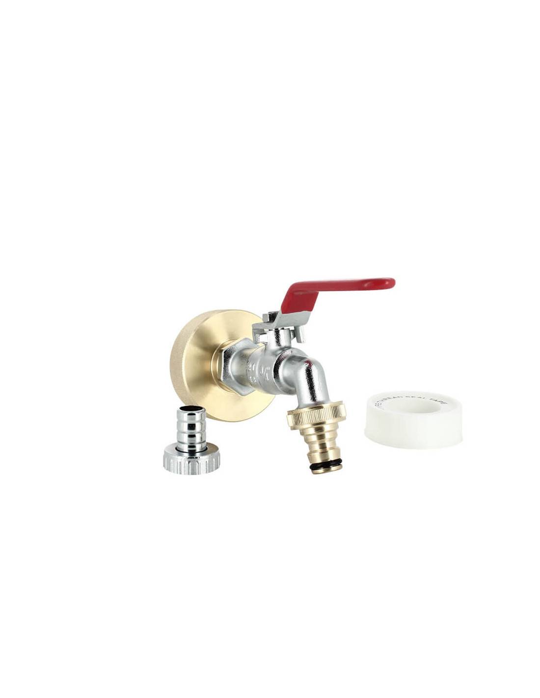 Raccord cuve S60X6 Laiton - Robinet laiton 15 mm + Nez 20x27 - Imagen 5