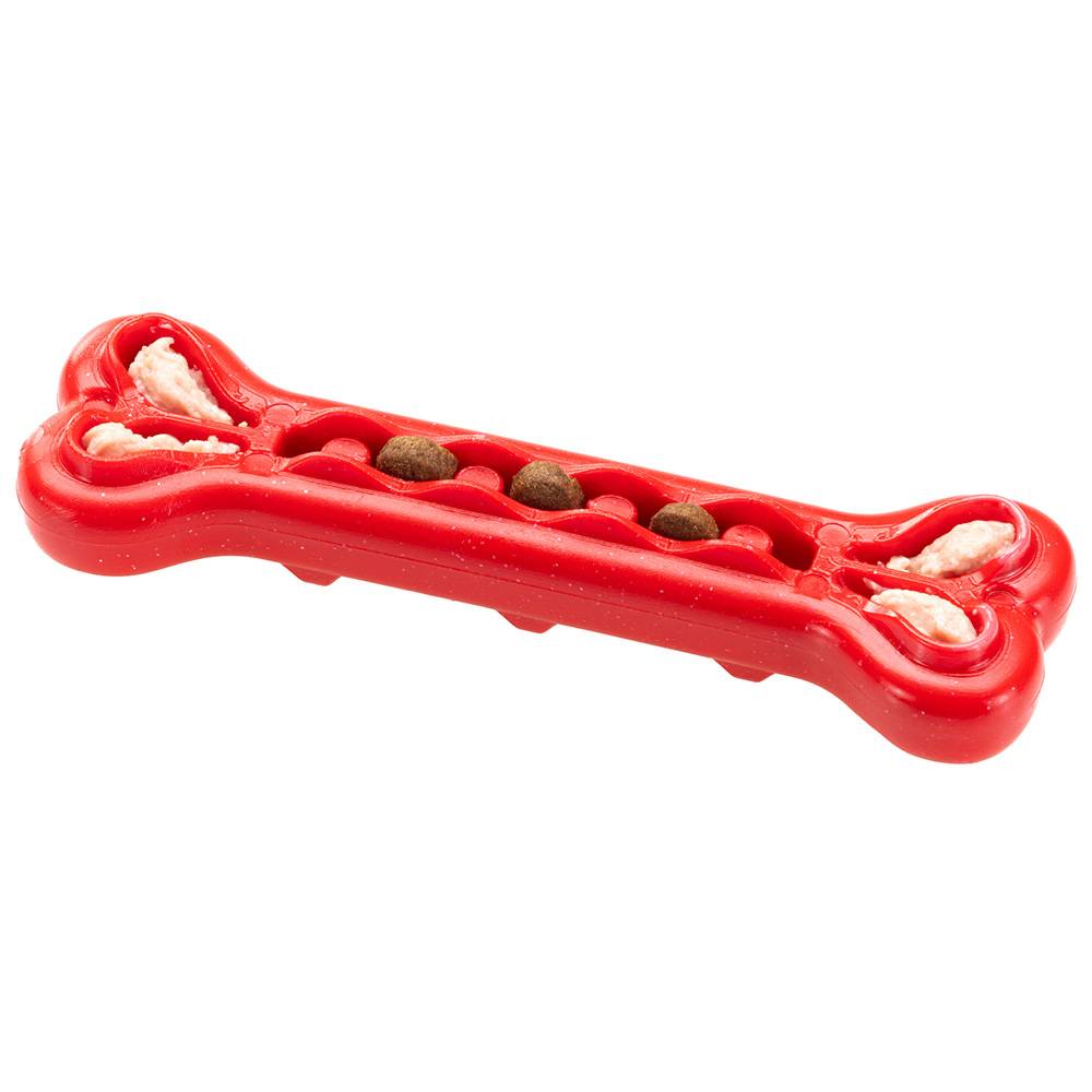 Ferplast - Ferplast Jouet Chien, Os Distributeur Croquettes Friandises pour Chien, en Matériau Durable à Mâcher, Arôme de Viande, Hygiène Dentaire, SMILE Os a - Imagen 6