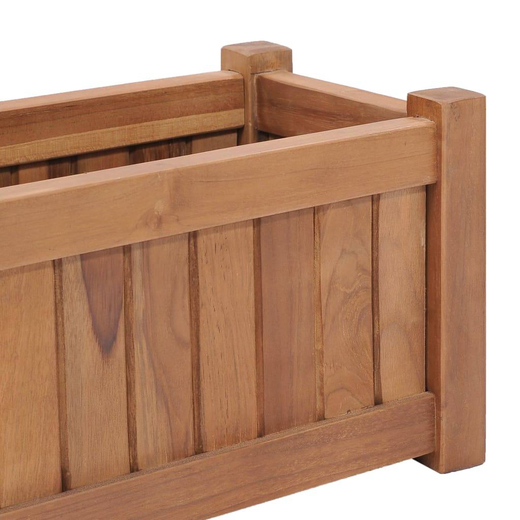 Helloshop26 - Jardinière lit surélevé plantes fleurs jardin 50 x 25 x 25 cm bois de teck solide - Imagen 6