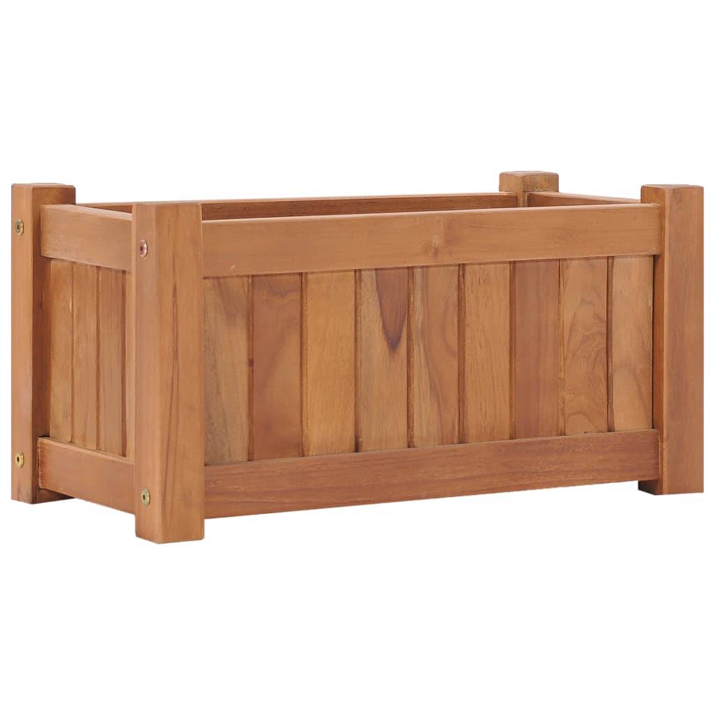 Helloshop26 - Jardinière lit surélevé plantes fleurs jardin 50 x 25 x 25 cm bois de teck solide - Imagen 2