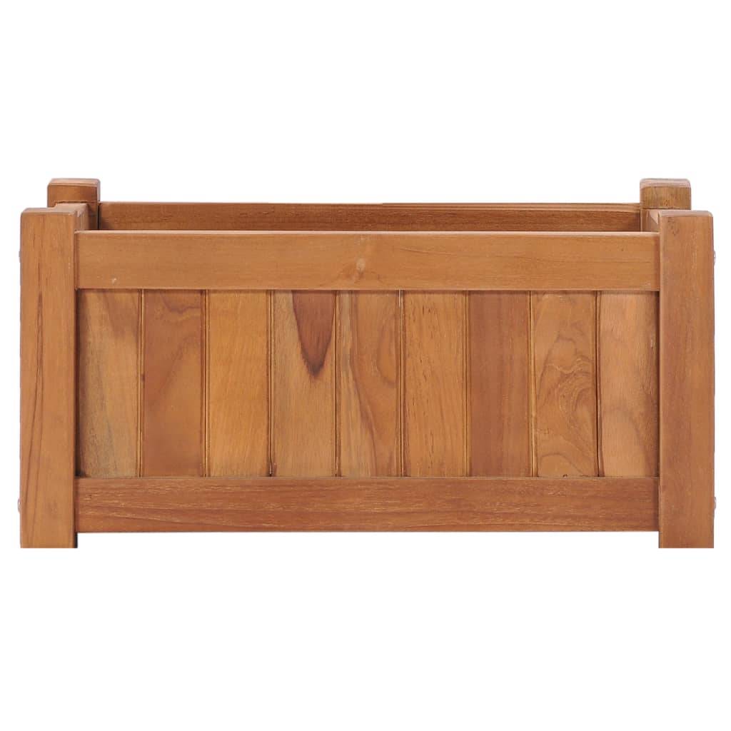 Helloshop26 - Jardinière lit surélevé plantes fleurs jardin 50 x 25 x 25 cm bois de teck solide - Imagen 3