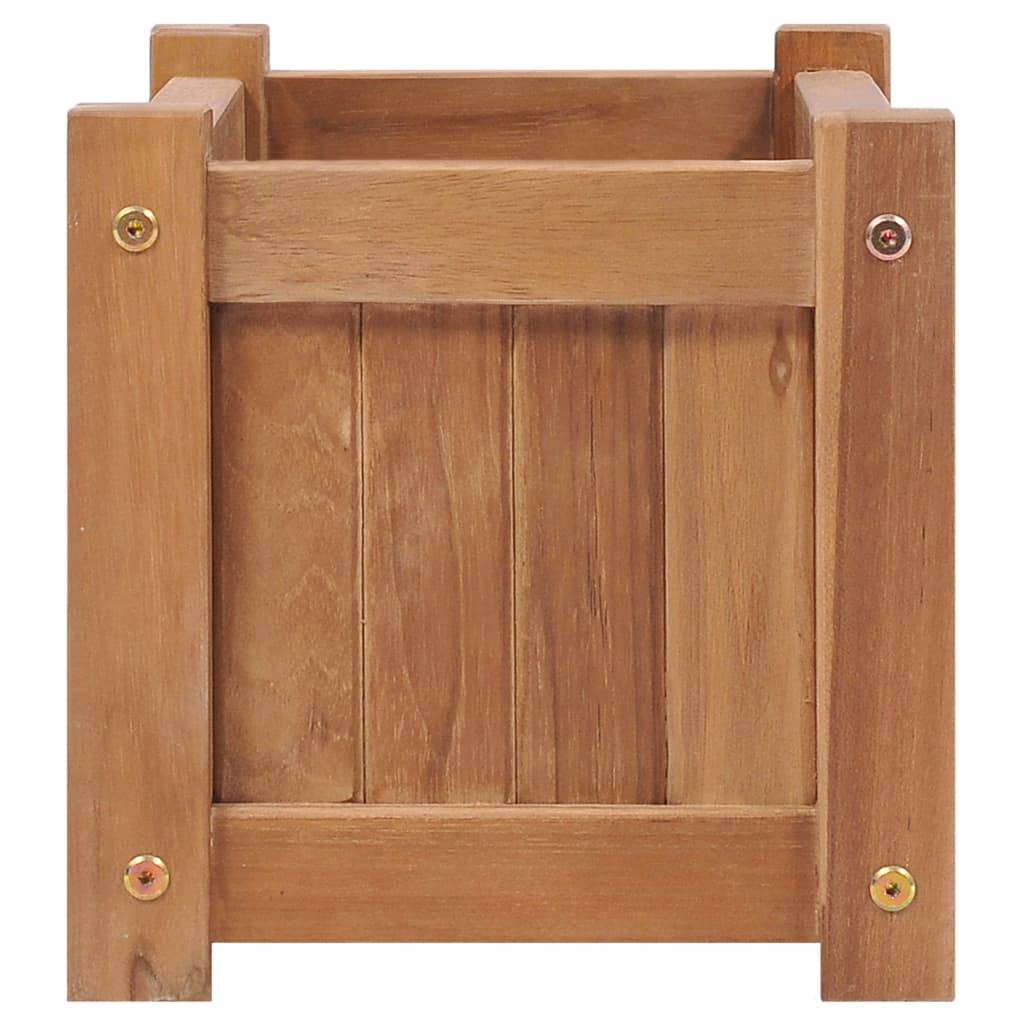Helloshop26 - Jardinière lit surélevé plantes fleurs jardin 50 x 25 x 25 cm bois de teck solide - Imagen 4