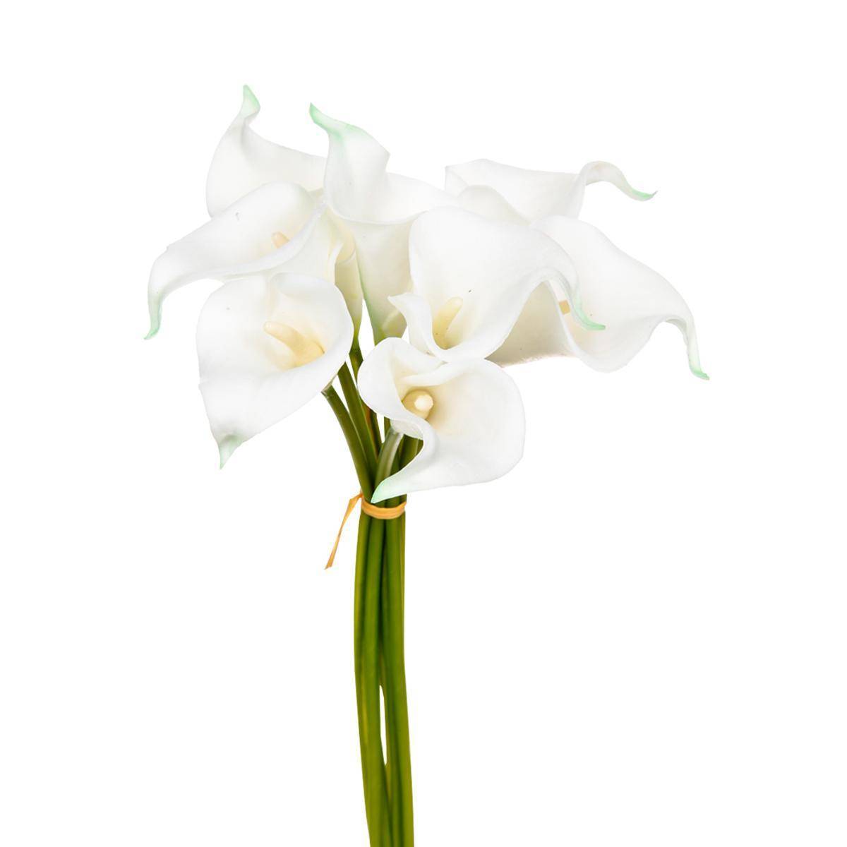 Atmosphera - Bouquet de 8 arums artificiels blanc H36cm - Atmosphera Créateur d'intérieur - Image 1