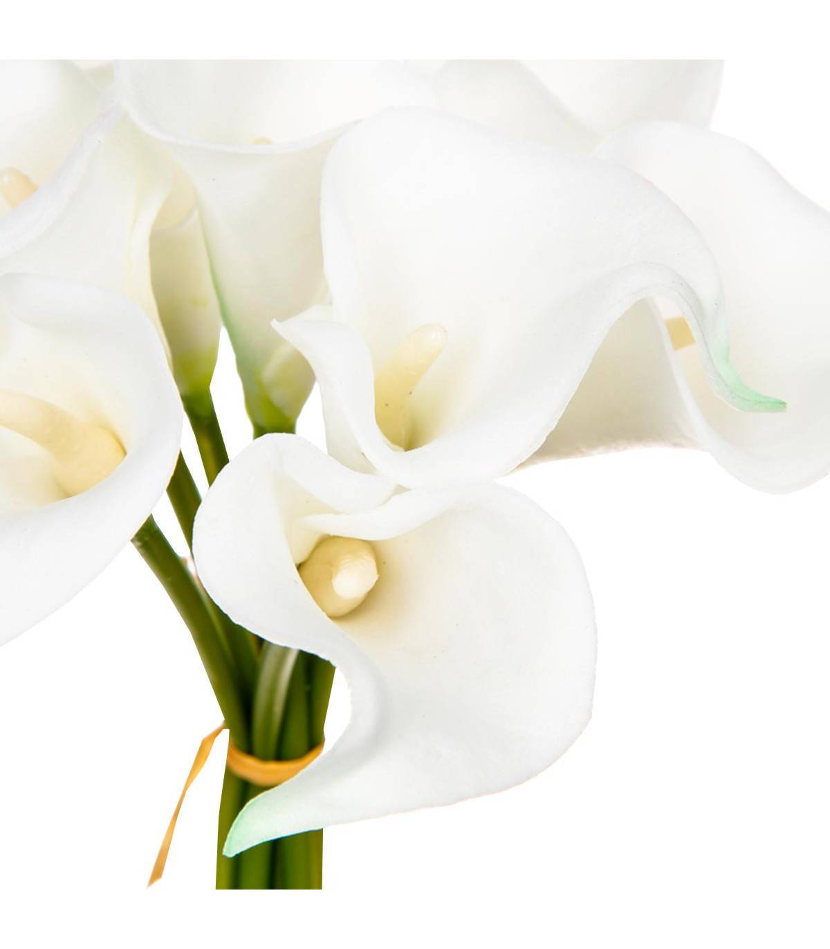 Bouquet de Fleurs artificielles 8 Arums Blanches H 36 cm - Image 2