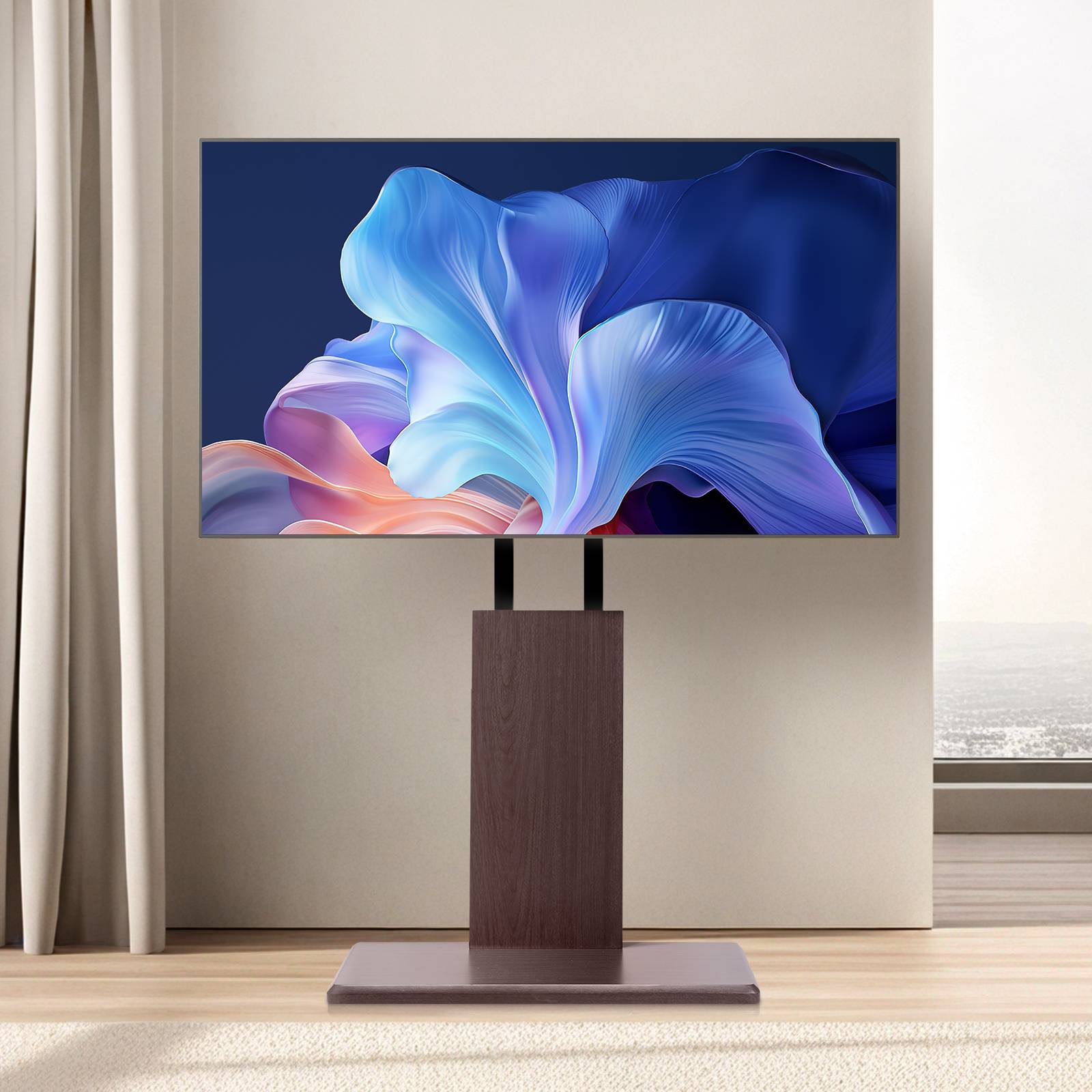 VEVOR Support TV mobile universel 81-178cm, multiprise, pivot/H régl., 45kg, VESA 600x400, intérieur. - Image 8