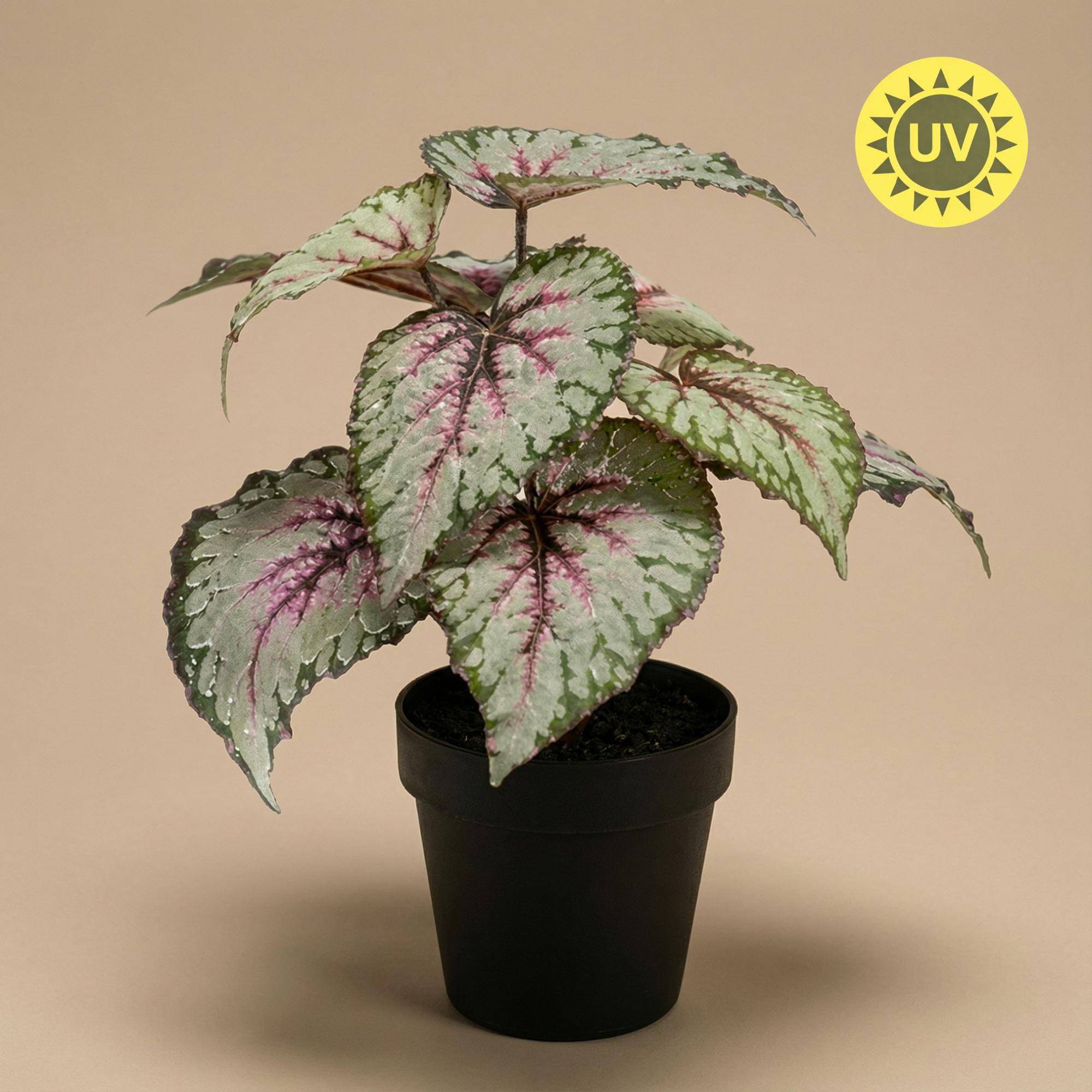 Begonia - UV - intérieur et extérieur - Ø10cm - Plante artificielle