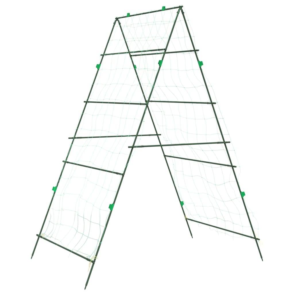 Grillage de jardin - Clôture à treillis - Treillis de jardin pour plantes grimpantes forme de A acier - Image 1