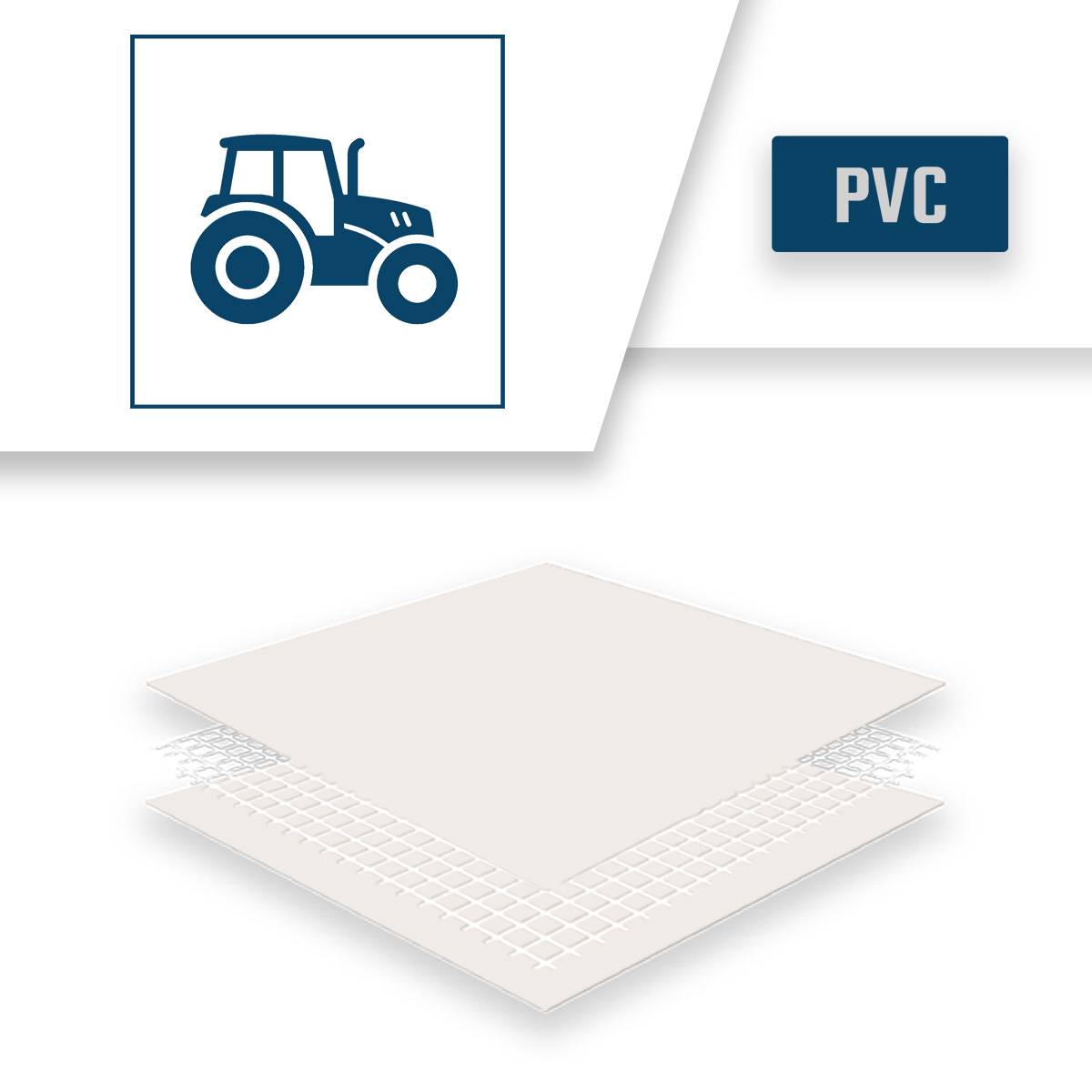 Bâche Agricole 3x5 m LP640AG Blanc Crème - Garantie 8 ans - Bâche PVC étanche de protection pour Matériel agricole TECPLAST - Imagen 5