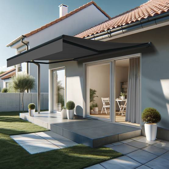 Intersun - Store banne loggia DIONEA 4,00x3,00 M (Manuelle - Gris Anthracite - Gris Graphite) - INTERSUN - Imagen 2