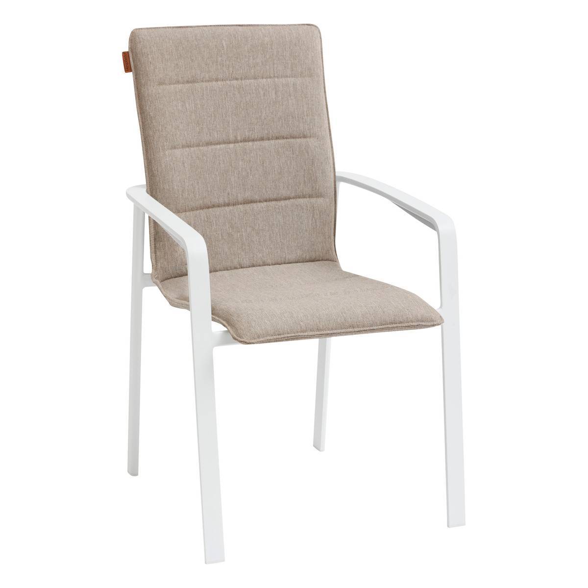 Hesperide - Fauteuil de jardin empilable "Diese" badiane & blanc en aluminium traité époxy Hespéride - Image 2