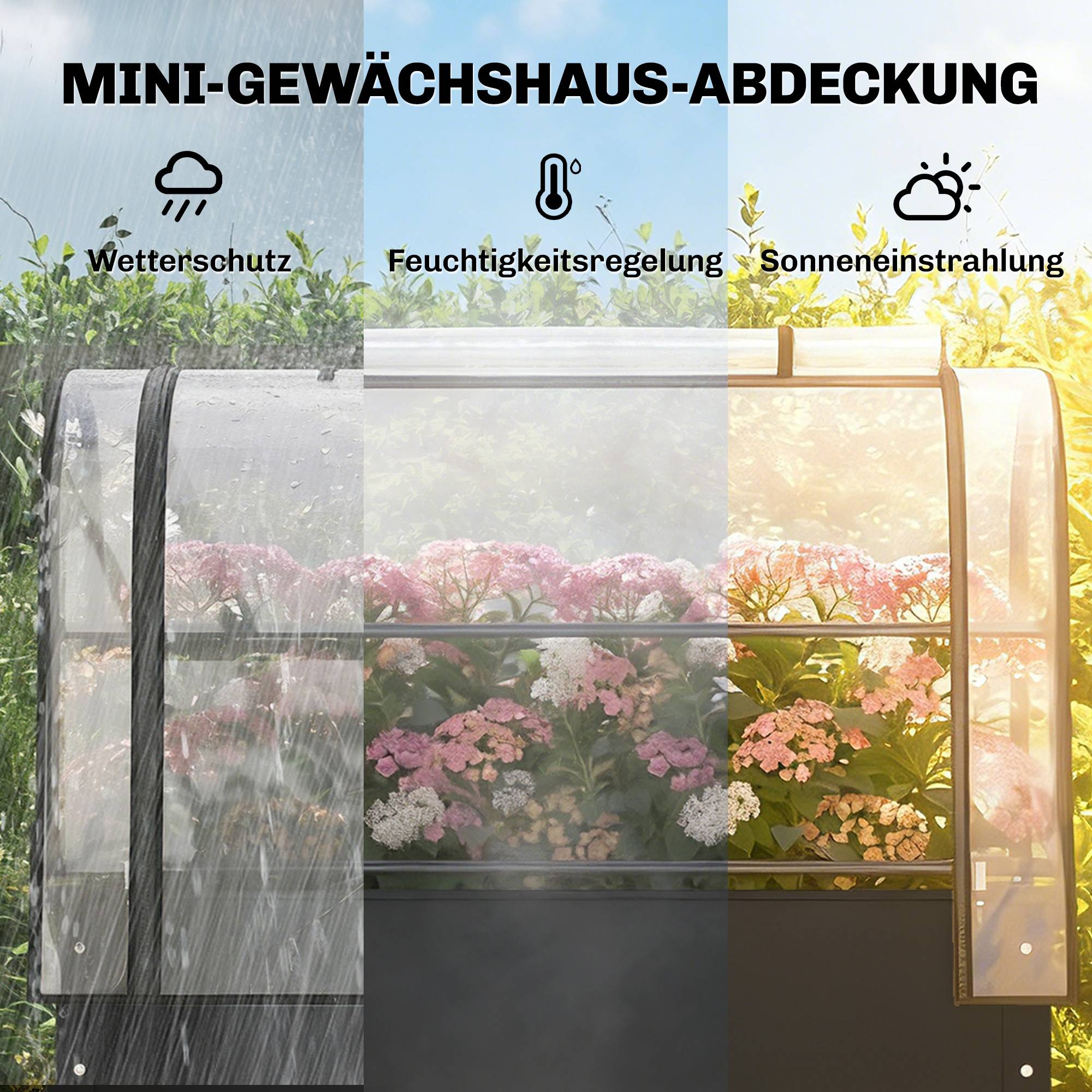 ComfortXL - Bac potager surélevé métal noir 97 L avec mini serre amovible pour jardin balcon extérieur drainage intégré - Image 4