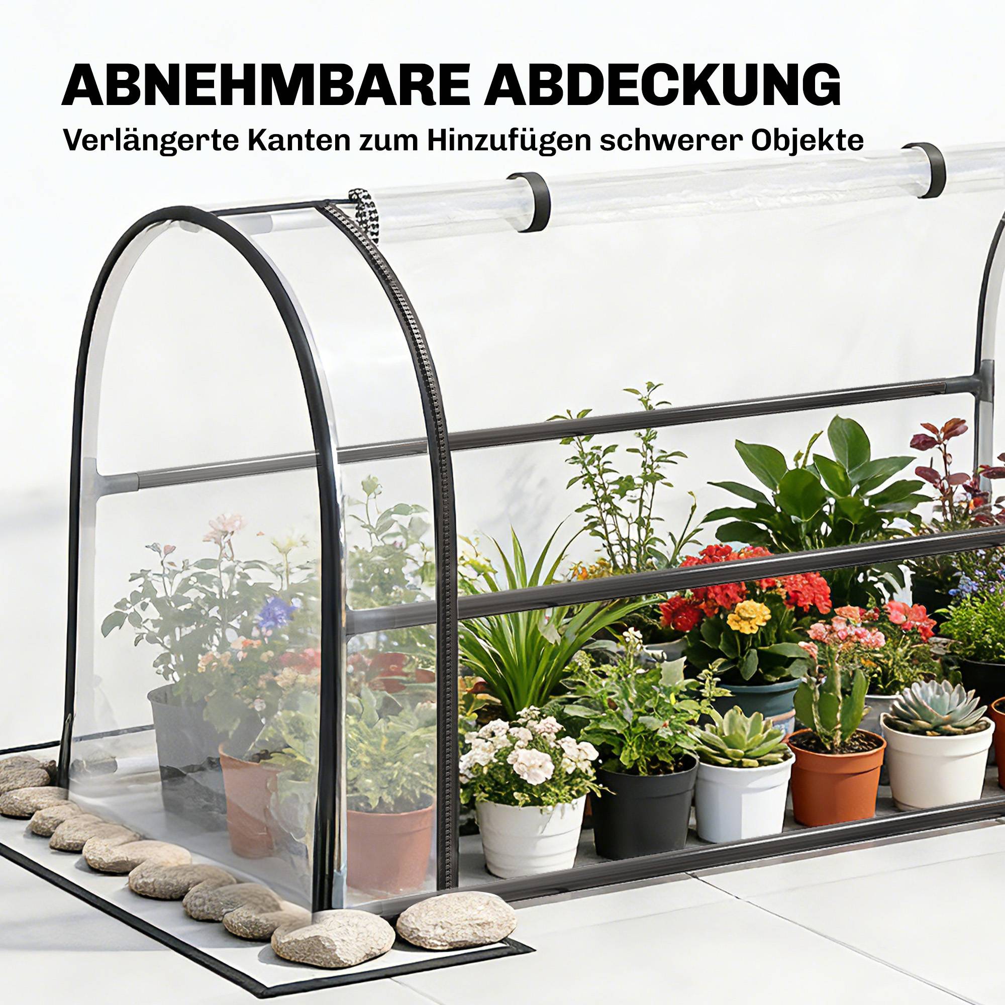 ComfortXL - Bac potager surélevé métal noir 97 L avec mini serre amovible pour jardin balcon extérieur drainage intégré - Image 5